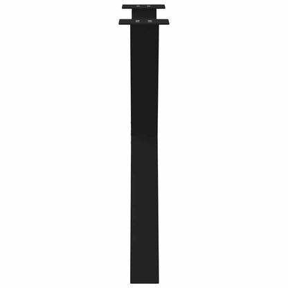 Gambe per tavolo da pranzo a forma di X 2 pz nere 70x(72-73) cm