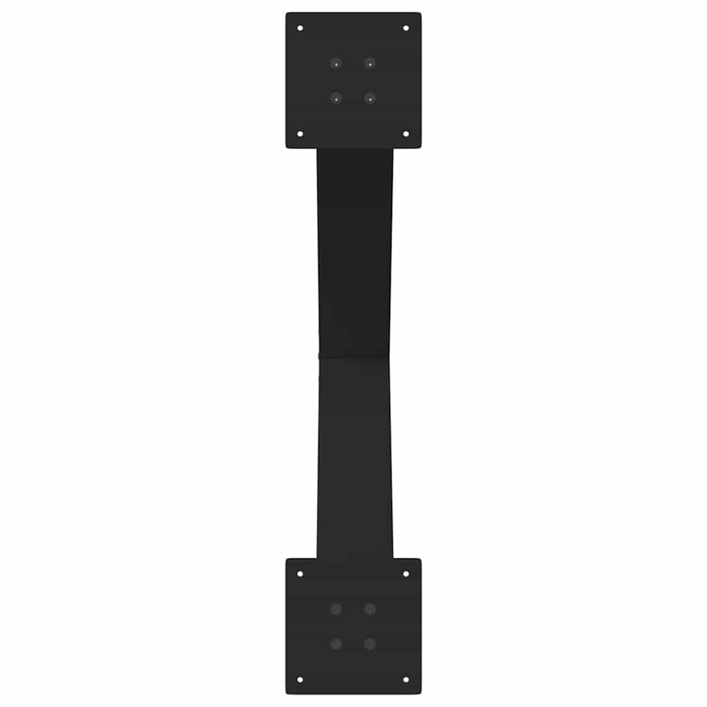 Gambe per tavolo da pranzo a forma di X 2 pz nere 70x(72-73) cm