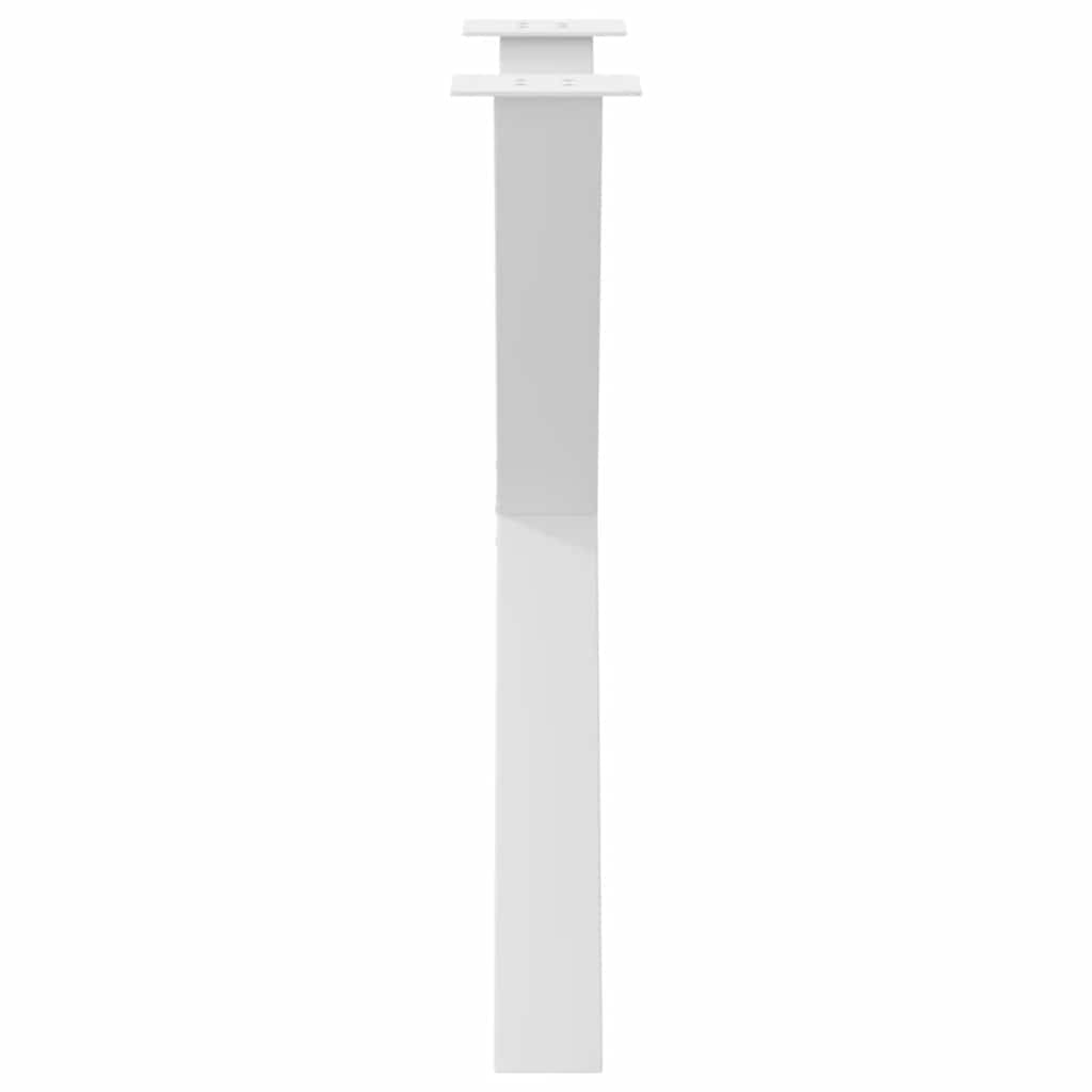 Gambe per tavolo da pranzo forma X 2 pz bianche 70x(72-73) cm