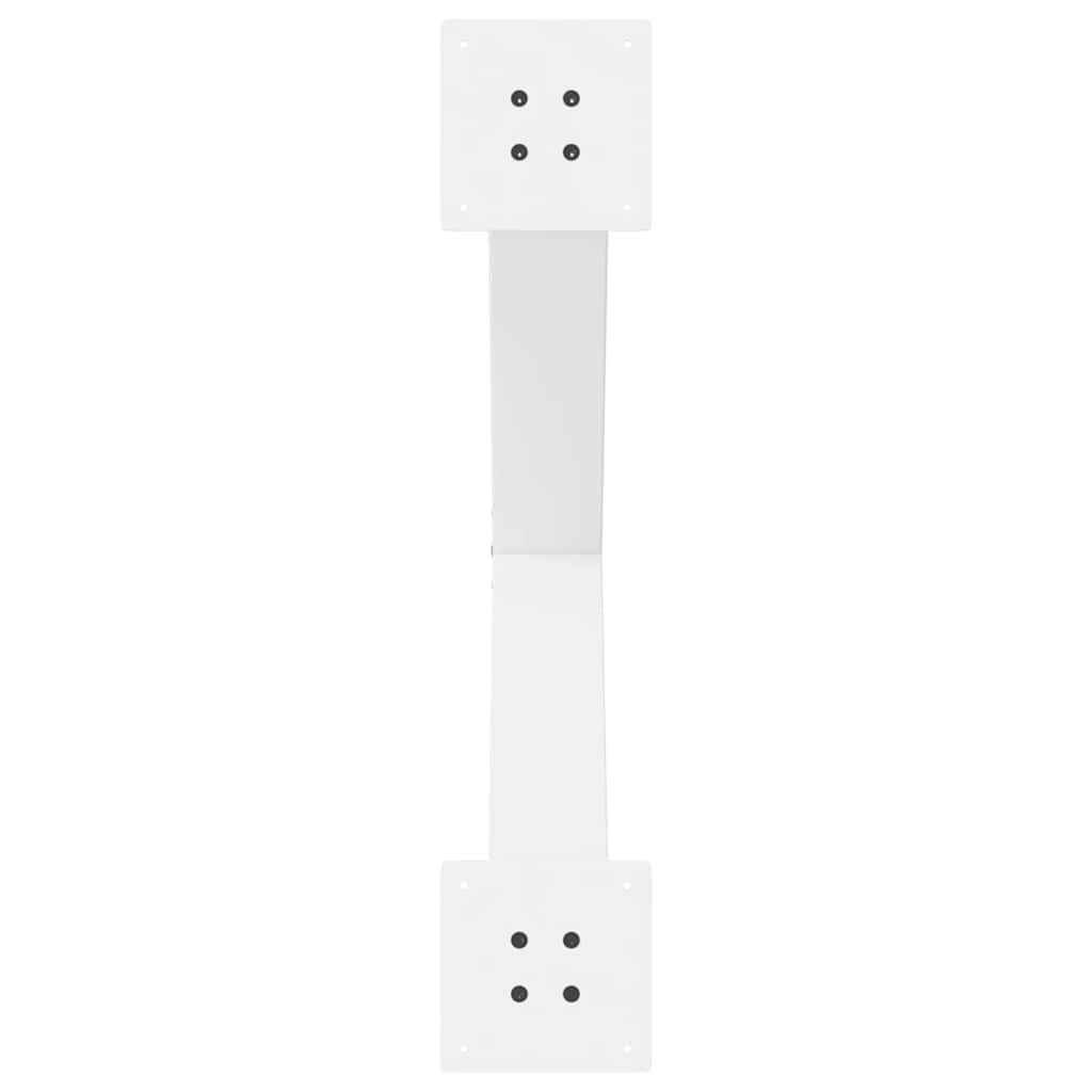 Gambe per tavolo da pranzo forma X 2 pz bianche 70x(72-73) cm