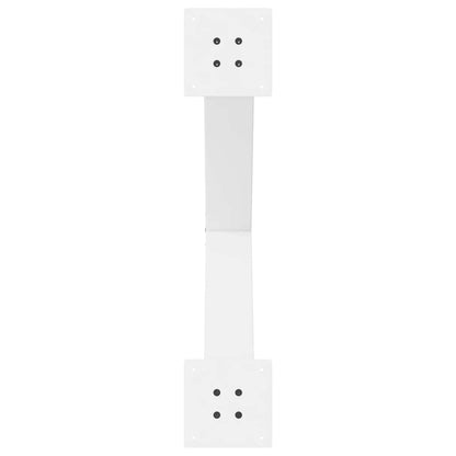 Gambe per tavolo da pranzo forma X 2 pz bianche 70x(72-73) cm