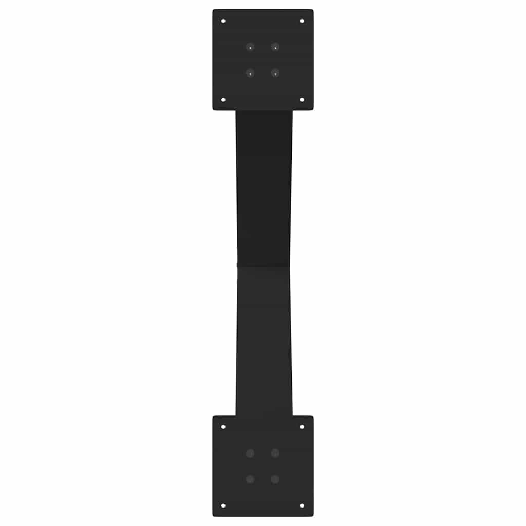 Gambe per tavolo da pranzo a forma di X 2 pz nere 80x(72-73) cm