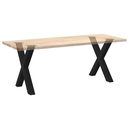 Gambe per tavolo da pranzo a forma di X 2 pz nere 80x(72-73) cm