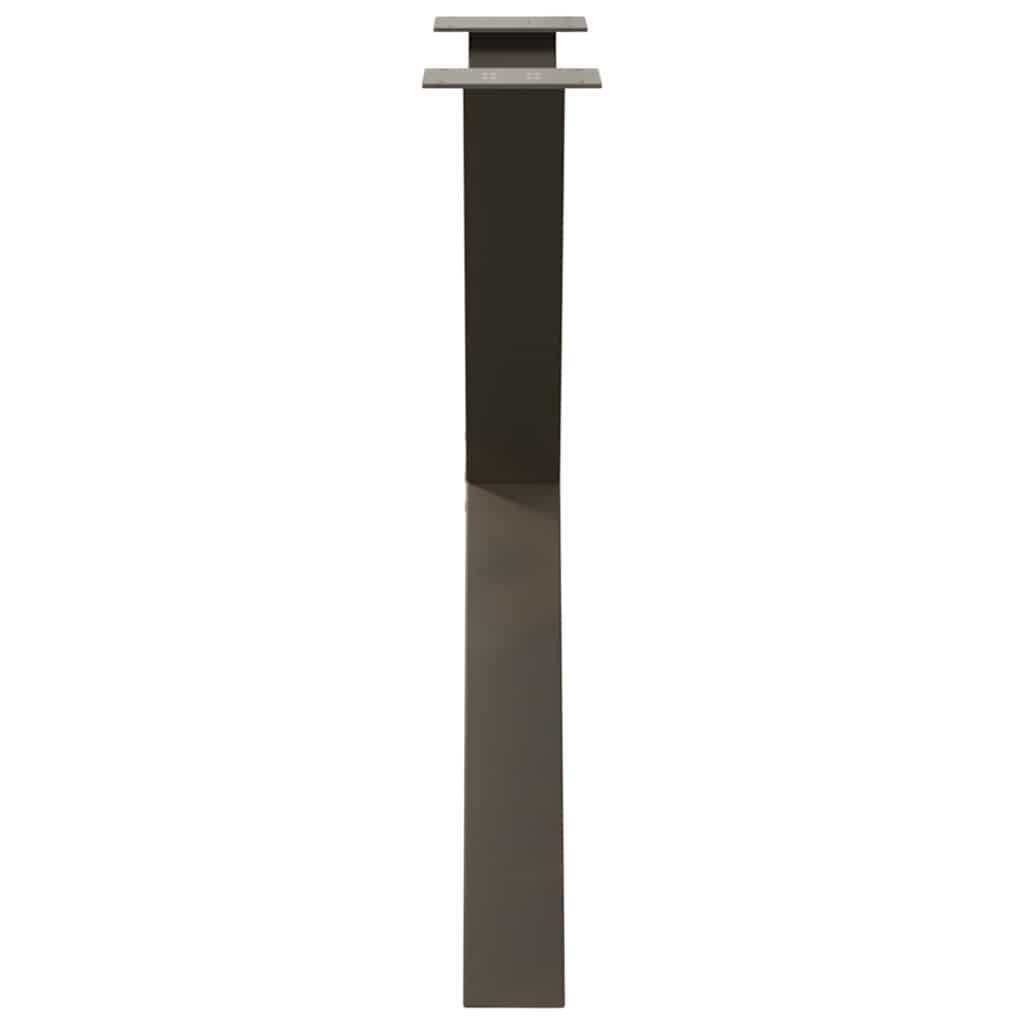 Gambe Tavolo Pranzo a X 2 pz Naturale 80x(72-73) cm Acciaio - homemem39
