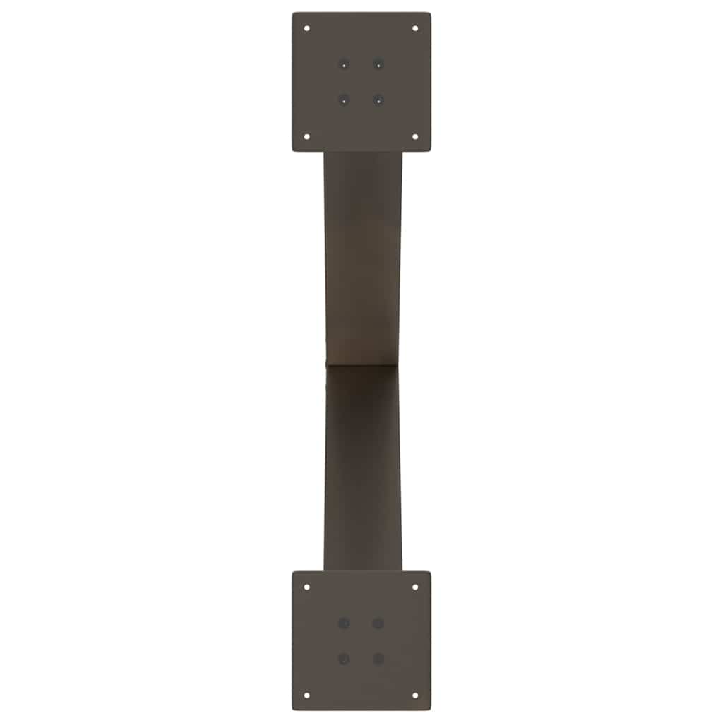 Gambe Tavolo Pranzo a X 2 pz Naturale 80x(72-73) cm Acciaio - homemem39