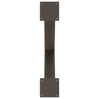 Gambe Tavolo Pranzo a X 2 pz Naturale 80x(72-73) cm Acciaio - homemem39
