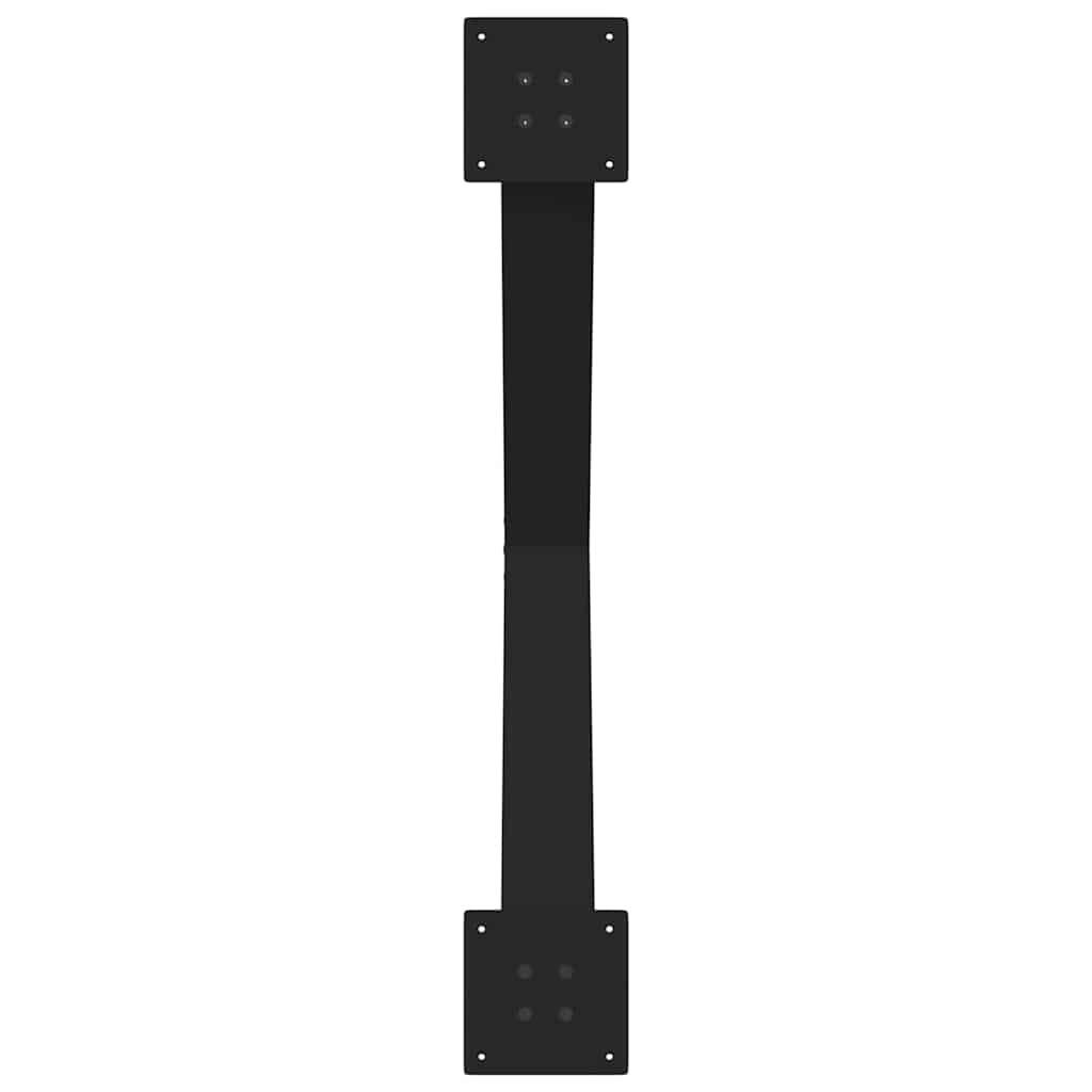 Gambe Tavolo Pranzo a Forma X 2 pz Nero 90x(72-73) cm Acciaio - homemem39