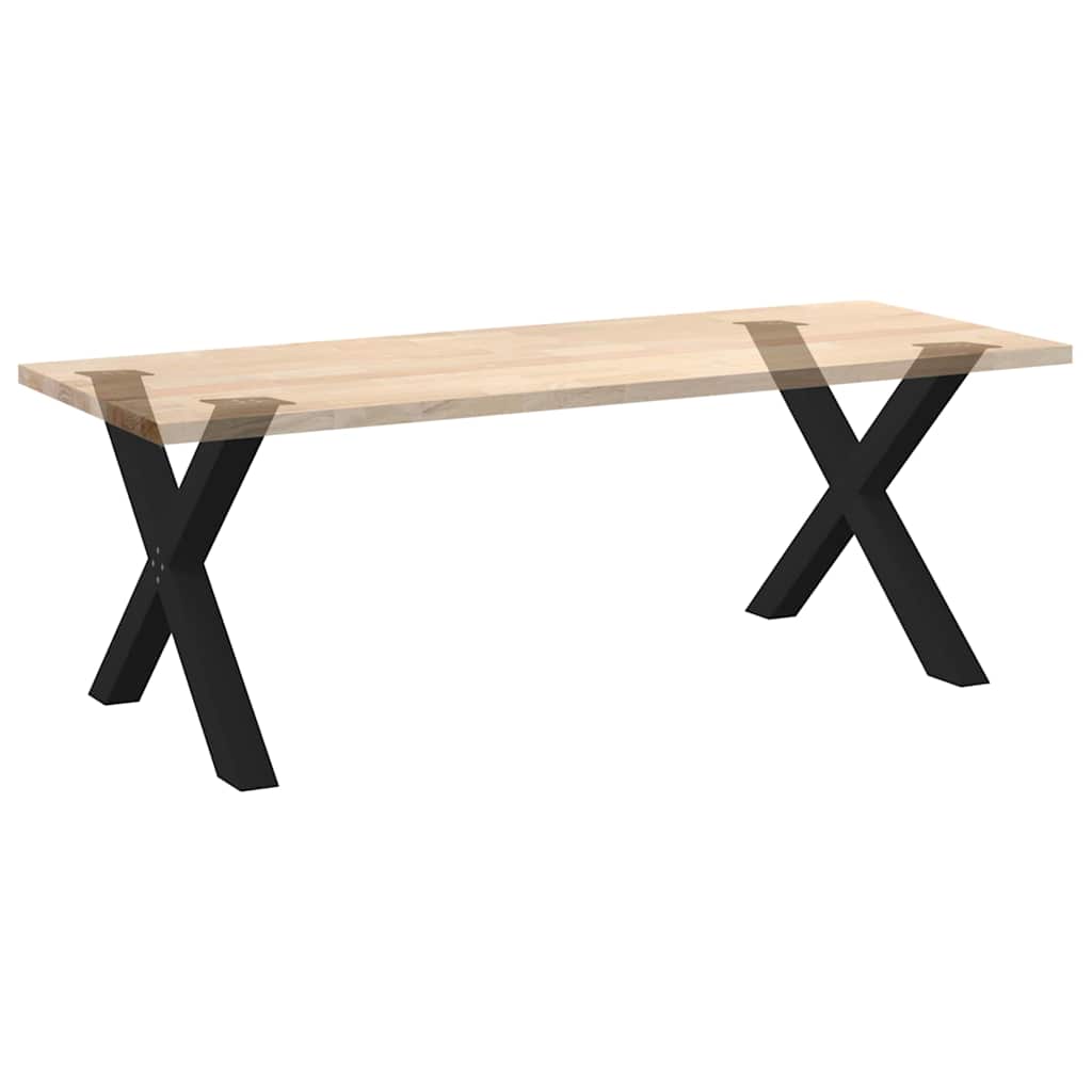 Gambe Tavolo Pranzo a Forma X 2 pz Nero 90x(72-73) cm Acciaio - homemem39