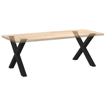 Gambe Tavolo Pranzo a Forma X 2 pz Nero 90x(72-73) cm Acciaio - homemem39