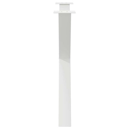 Gambe Tavolo Pranzo Forma X 2pz Bianco 90x(72-73)cm Acciaio