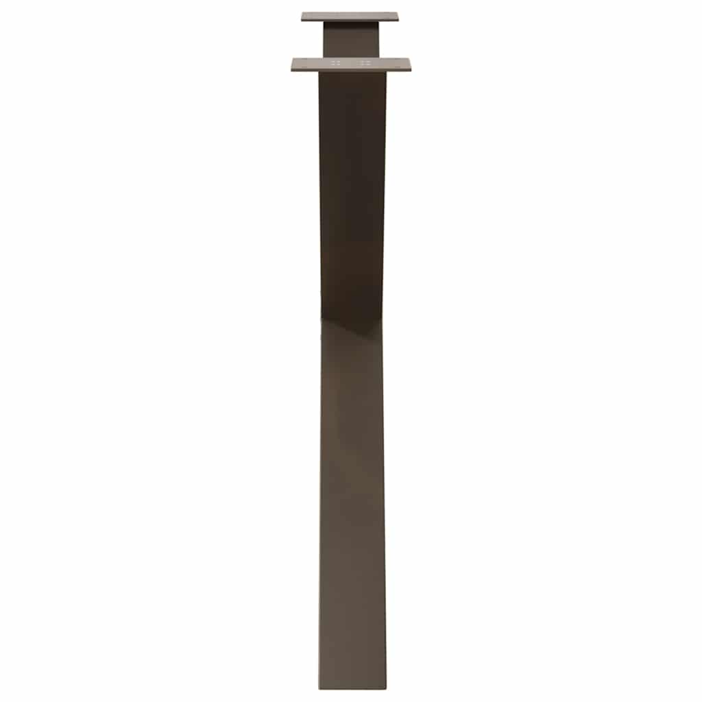 Gambe Tavolo Pranzo a X 2 pz Naturale 90x(72-73) cm Acciaio - homemem39