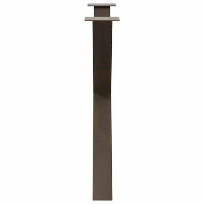 Gambe Tavolo Pranzo a X 2 pz Naturale 90x(72-73) cm Acciaio - homemem39