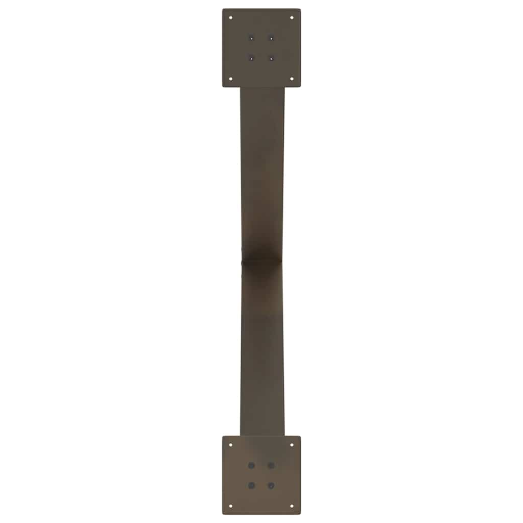Gambe Tavolo Pranzo a X 2 pz Naturale 90x(72-73) cm Acciaio - homemem39