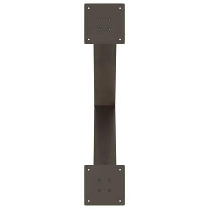 Gambe Tavolo Pranzo a X 3 pz Naturale 70x(72-73) cm Acciaio - homemem39