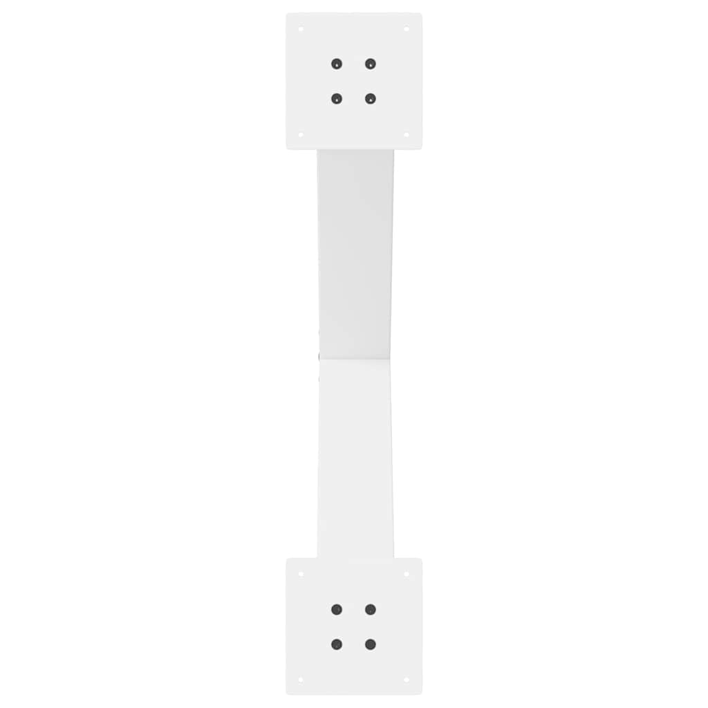 Gambe Tavolo Pranzo a X 3 pz Bianco 80x(72-73) cm Acciaio - homemem39