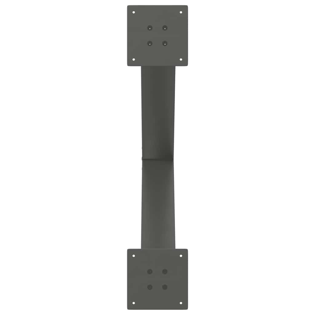 Gambe Tavolo Pranzo a X 3 pz Antracite 80x(72-73) cm Acciaio - homemem39