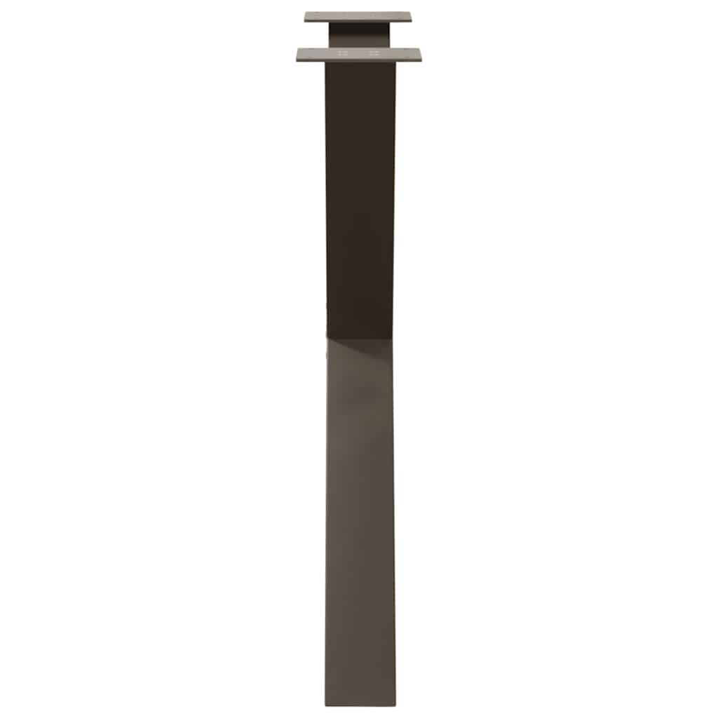 Gambe Tavolo Pranzo a X 3 pz Naturale 80x(72-73) cm Acciaio - homemem39