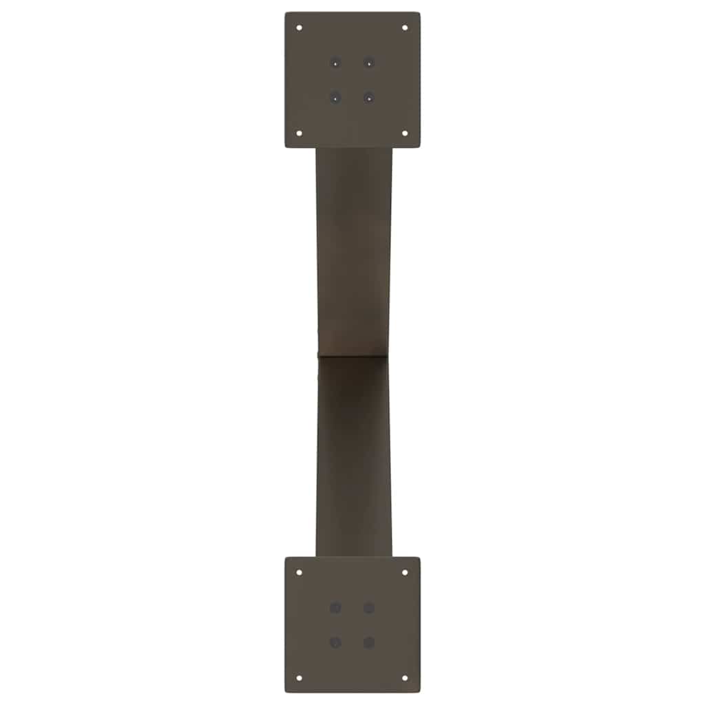 Gambe Tavolo Pranzo a X 3 pz Naturale 80x(72-73) cm Acciaio - homemem39