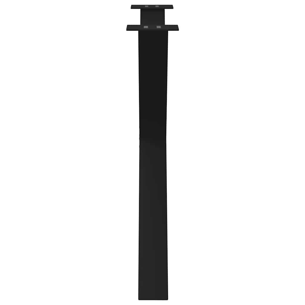 Gambe Tavolo Pranzo a Forma X 3 pz Nero 90x(72-73) cm Acciaio - homemem39
