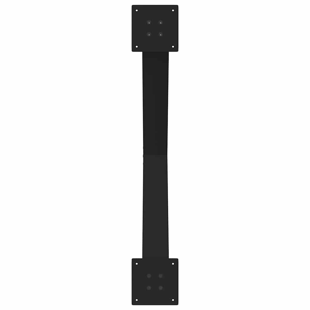 Gambe Tavolo Pranzo a Forma X 3 pz Nero 90x(72-73) cm Acciaio - homemem39