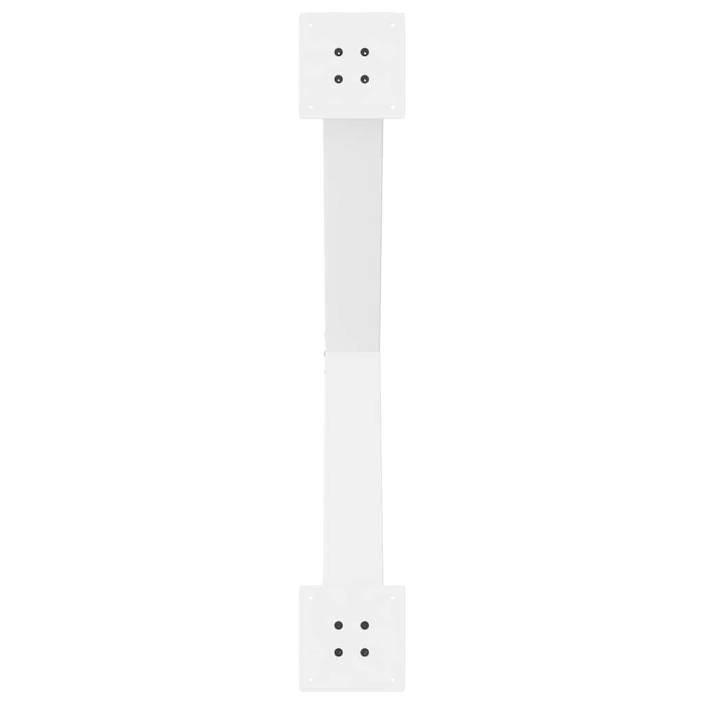 Gambe Tavolo Pranzo a X 3 pz Bianco 90x(72-73) cm Acciaio - homemem39