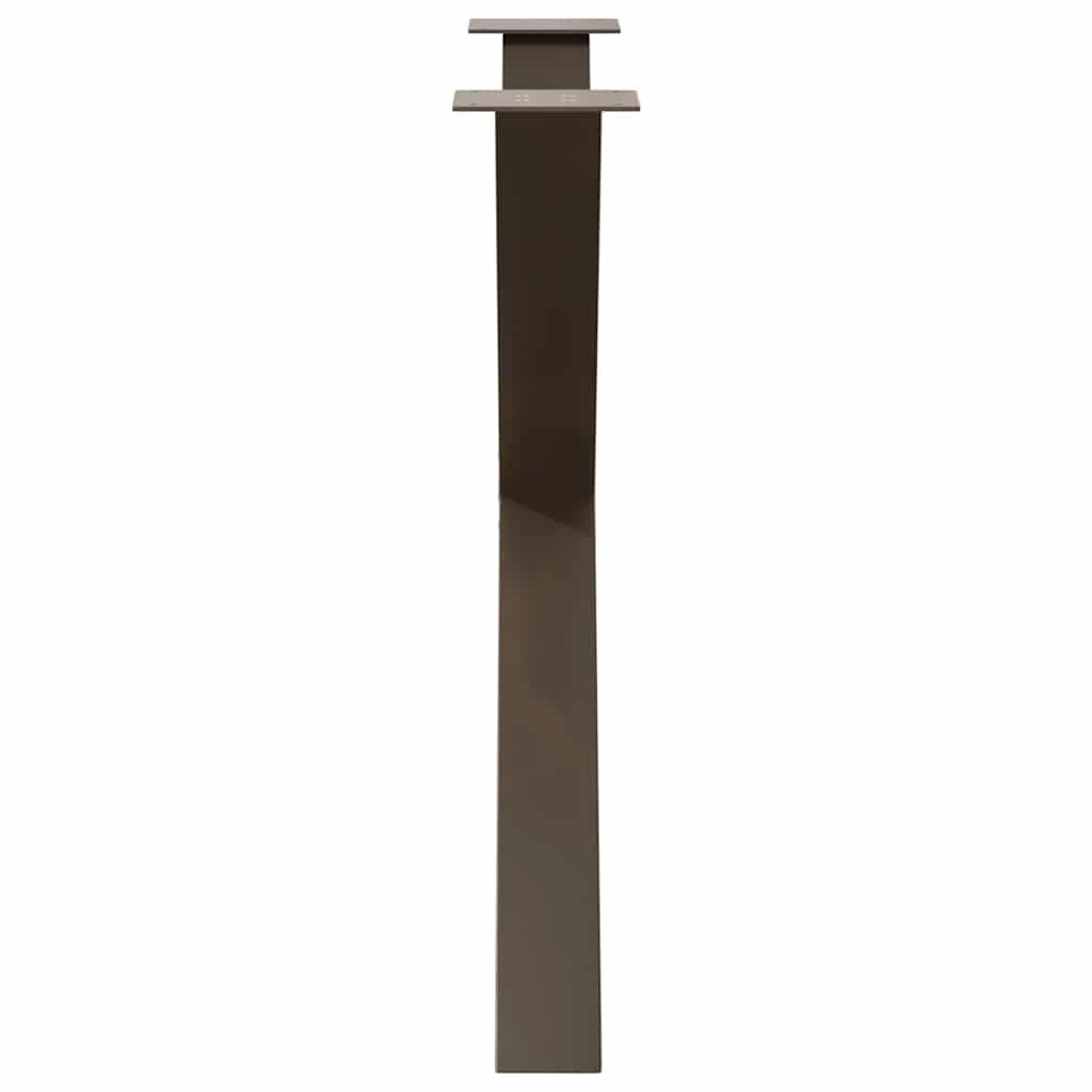 Gambe Tavolo Pranzo a X 3 pz Naturale 90x(72-73) cm Acciaio - homemem39