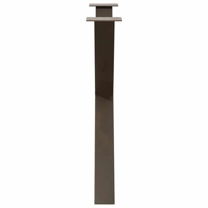 Gambe Tavolo Pranzo a X 3 pz Naturale 90x(72-73) cm Acciaio - homemem39