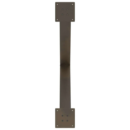 Gambe Tavolo Pranzo a X 3 pz Naturale 90x(72-73) cm Acciaio - homemem39
