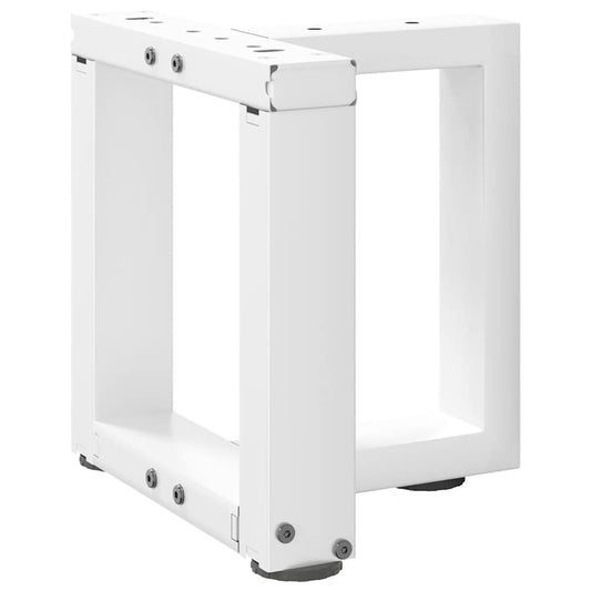 Gambe Tavolino da Caffè a T 2 pz Bianco 30x25x(30-31)cm Acciaio - homemem39