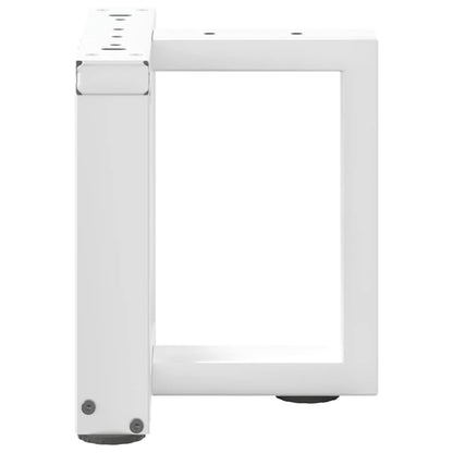 Gambe Tavolino da Caffè forma T 2 pz Bianche 30x25x(30-31) cm