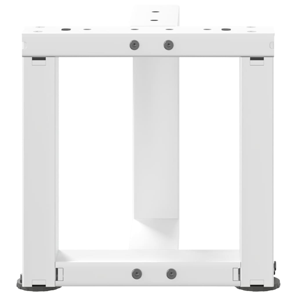 Gambe Tavolino da Caffè forma T 2 pz Bianche 30x25x(30-31) cm
