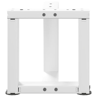Gambe Tavolino da Caffè forma T 2 pz Bianche 30x25x(30-31) cm