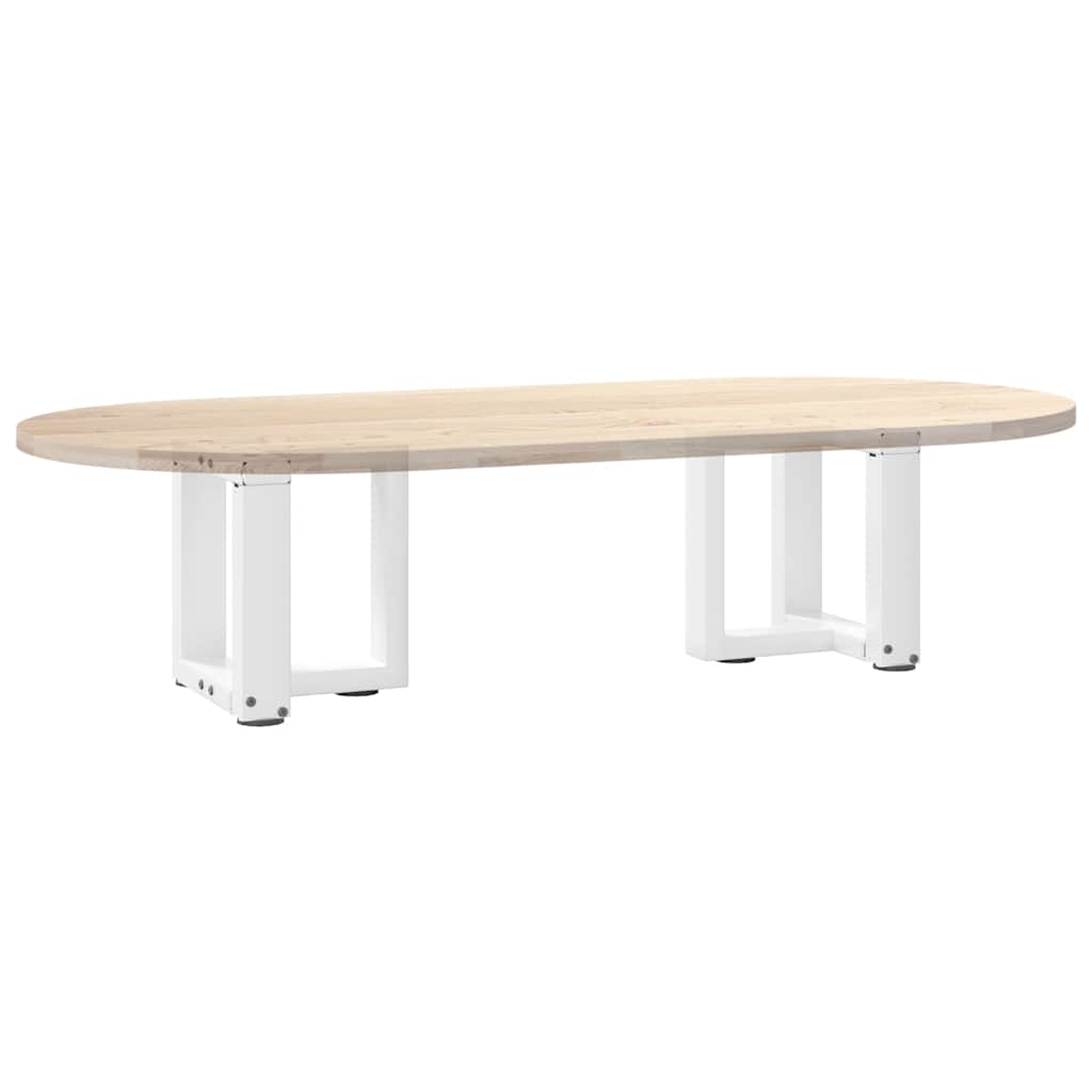 Gambe Tavolino da Caffè forma T 2 pz Bianche 30x25x(30-31) cm