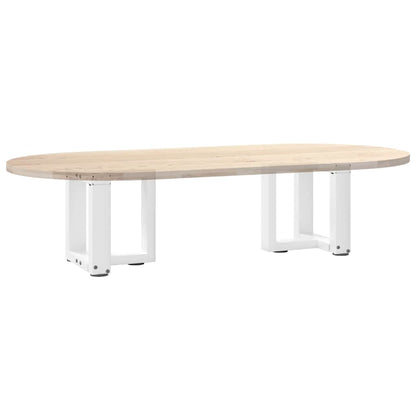 Gambe Tavolino da Caffè forma T 2 pz Bianche 30x25x(30-31) cm