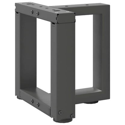 Gambe Tavolino Caffè a T 2 pz Antracite 30x25x(30-31)cm Acciaio