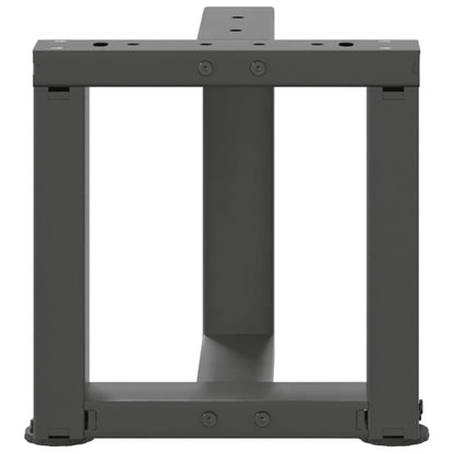 Gambe Tavolino da Caffè forma T 2 pz Antracite 30x25x(30-31) cm