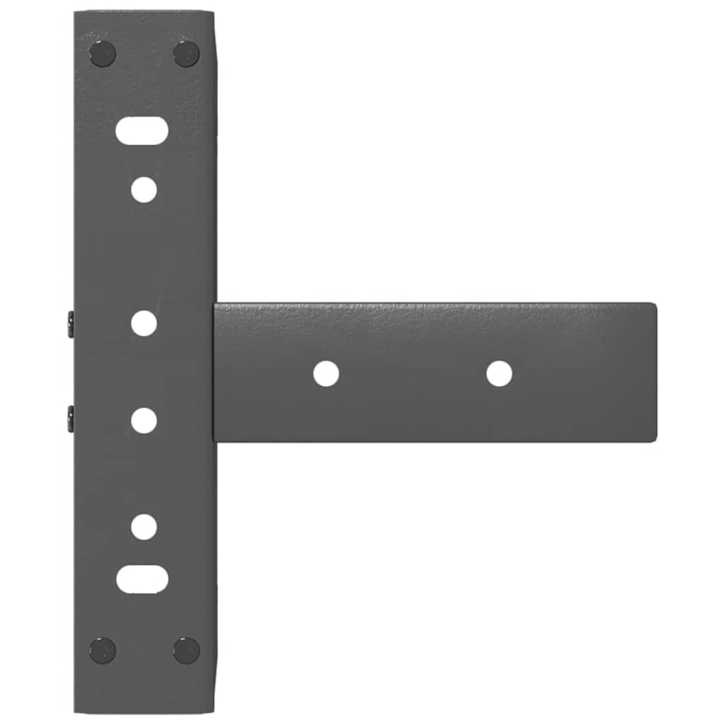 Gambe Tavolino da Caffè forma T 2 pz Antracite 30x25x(30-31) cm