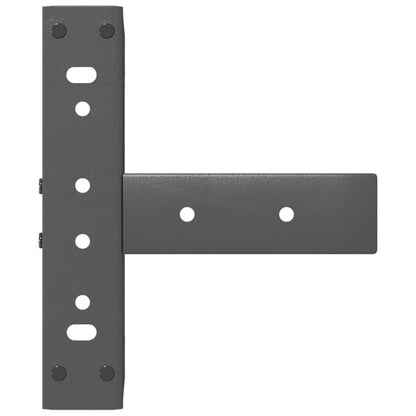 Gambe Tavolino da Caffè forma T 2 pz Antracite 30x25x(30-31) cm