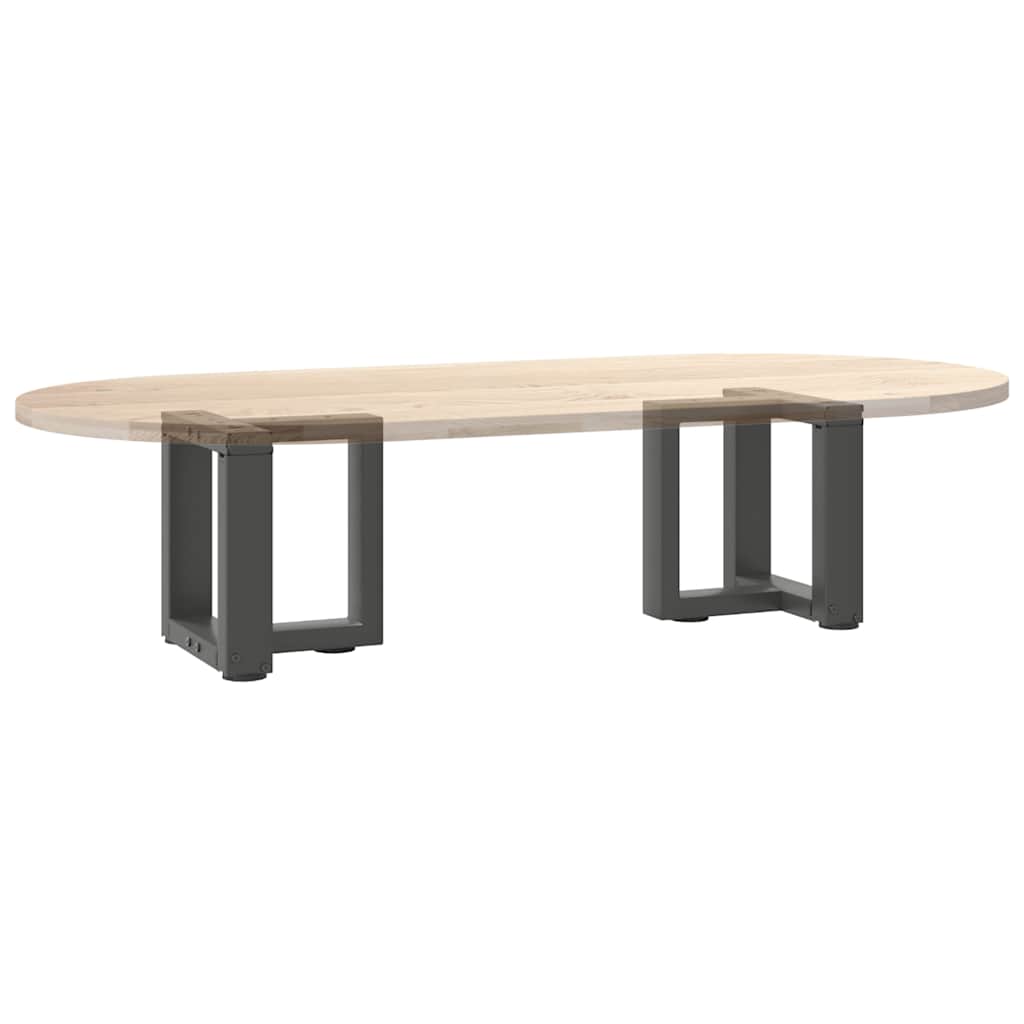 Gambe Tavolino da Caffè forma T 2 pz Antracite 30x25x(30-31) cm