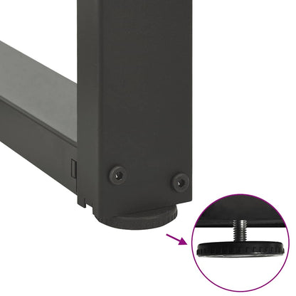 Gambe Tavolino da Caffè forma T 2 pz Antracite 30x25x(30-31) cm