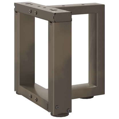 Gambe Tavolino Caffè a T 2 pz Naturale 30x25x(30-31) cm Acciaio