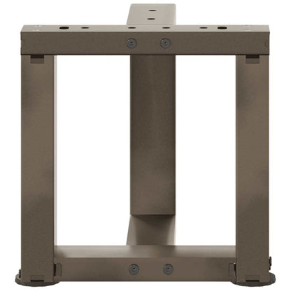 Gambe Tavolino Caffè a T 2 pz Naturale 30x25x(30-31) cm Acciaio