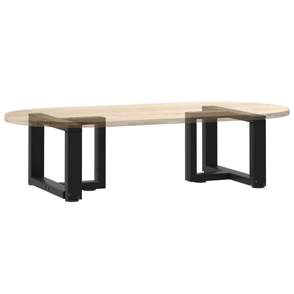 Gambe per Tavolino da Caffè forma T 2 pz Nere 40x25x(30-31) cm