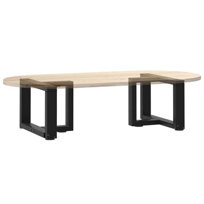Gambe per Tavolino da Caffè forma T 2 pz Nere 40x25x(30-31) cm