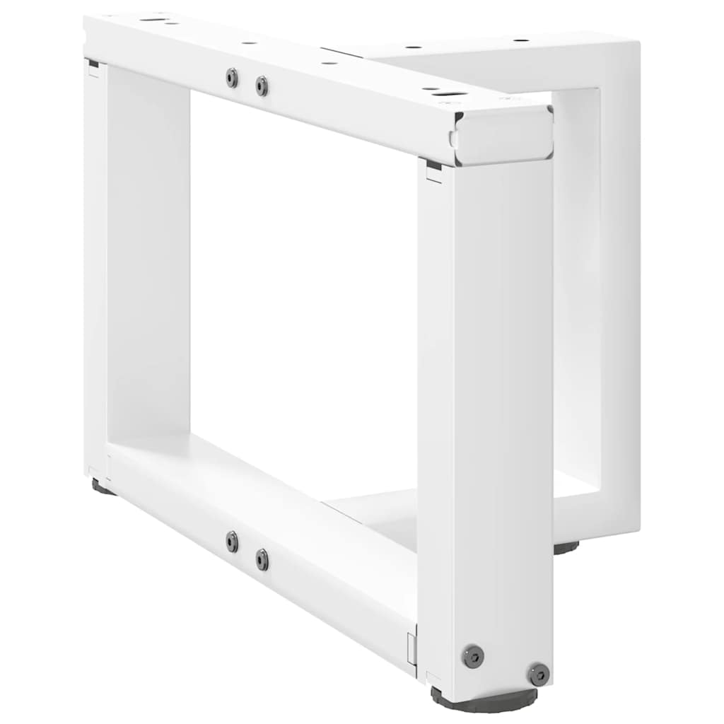 Gambe Tavolino da Caffè a T 2 pz Bianco 40x25x(30-31)cm Acciaio - homemem39