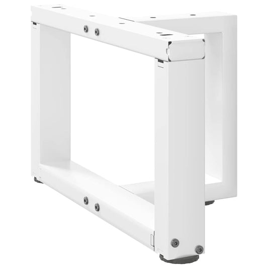 Gambe Tavolino da Caffè a T 2 pz Bianco 40x25x(30-31)cm Acciaio - homemem39