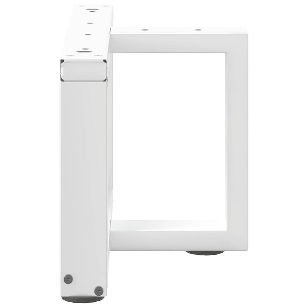 Gambe Tavolino da Caffè a T 2 pz Bianco 40x25x(30-31)cm Acciaio - homemem39