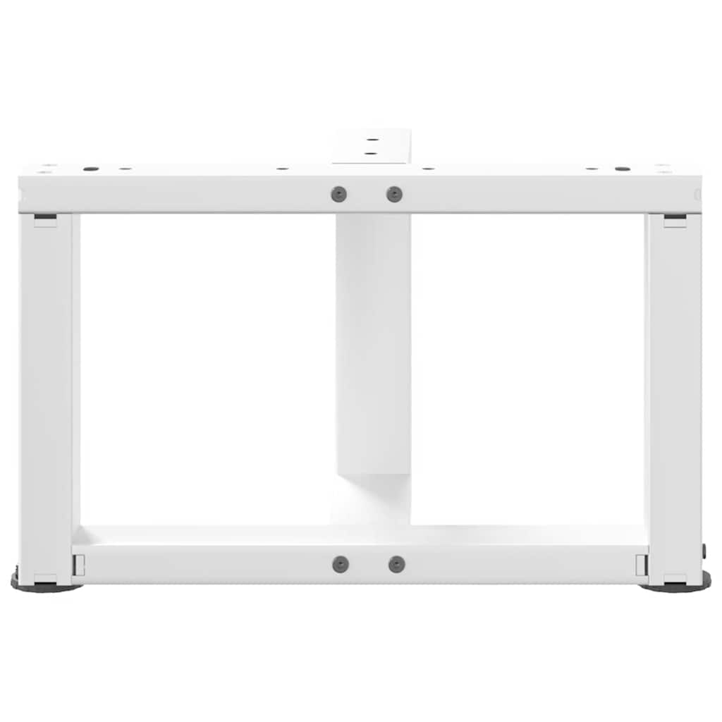 Gambe Tavolino da Caffè a T 2 pz Bianco 40x25x(30-31)cm Acciaio - homemem39