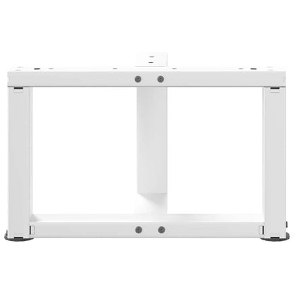 Gambe Tavolino da Caffè a T 2 pz Bianco 40x25x(30-31)cm Acciaio - homemem39