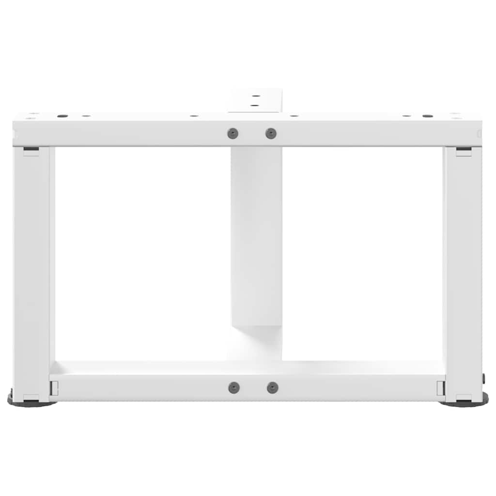 Gambe Tavolino da Caffè a T 2 pz Bianco 40x25x(30-31)cm Acciaio - homemem39